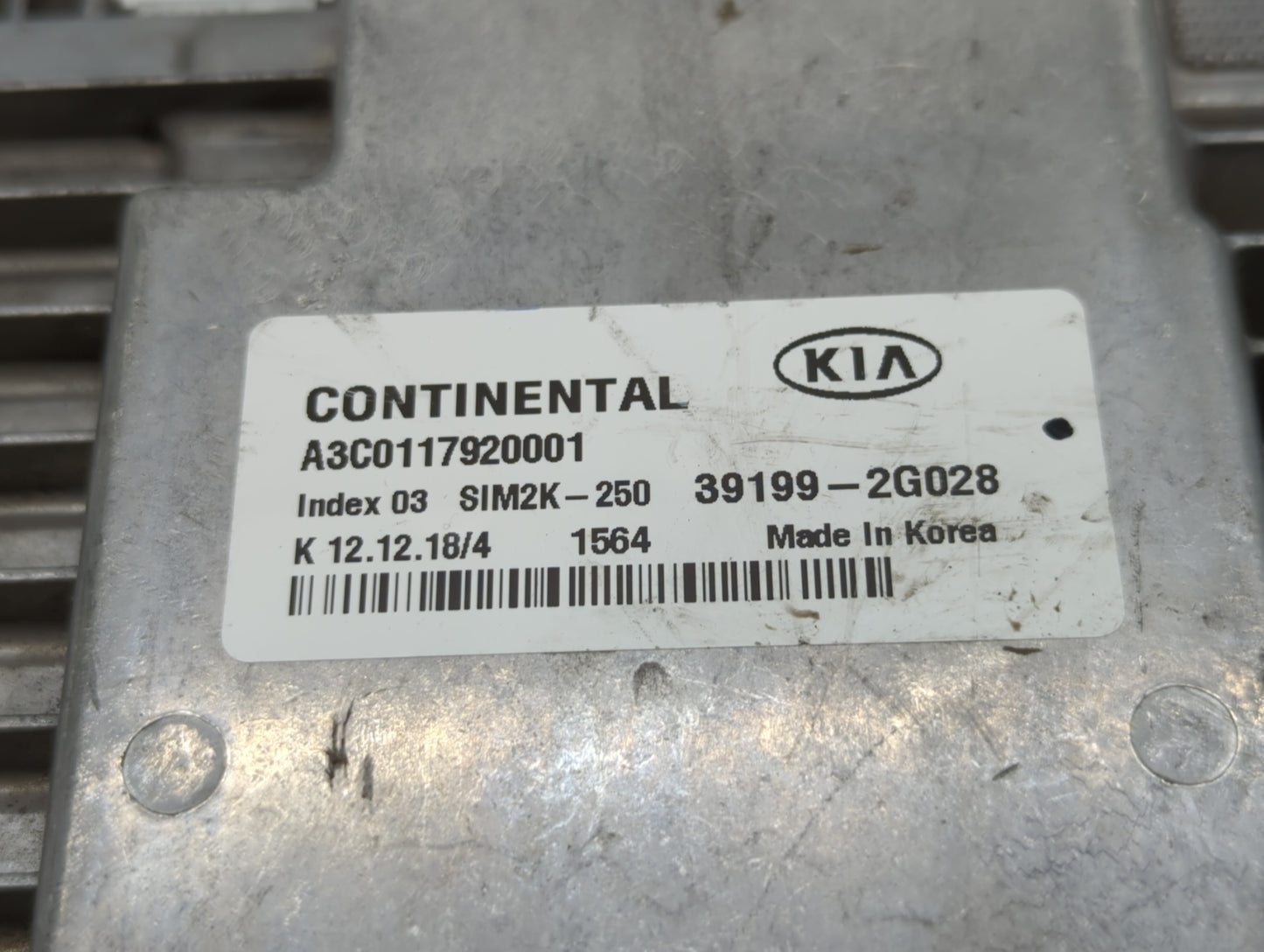2019-2020 Kia Optima PCM Engine Control Computer ECU ECM PCU OEM P/N:39199-2G028 Fits Fits 2019 2020 OEM Used Auto Parts - O