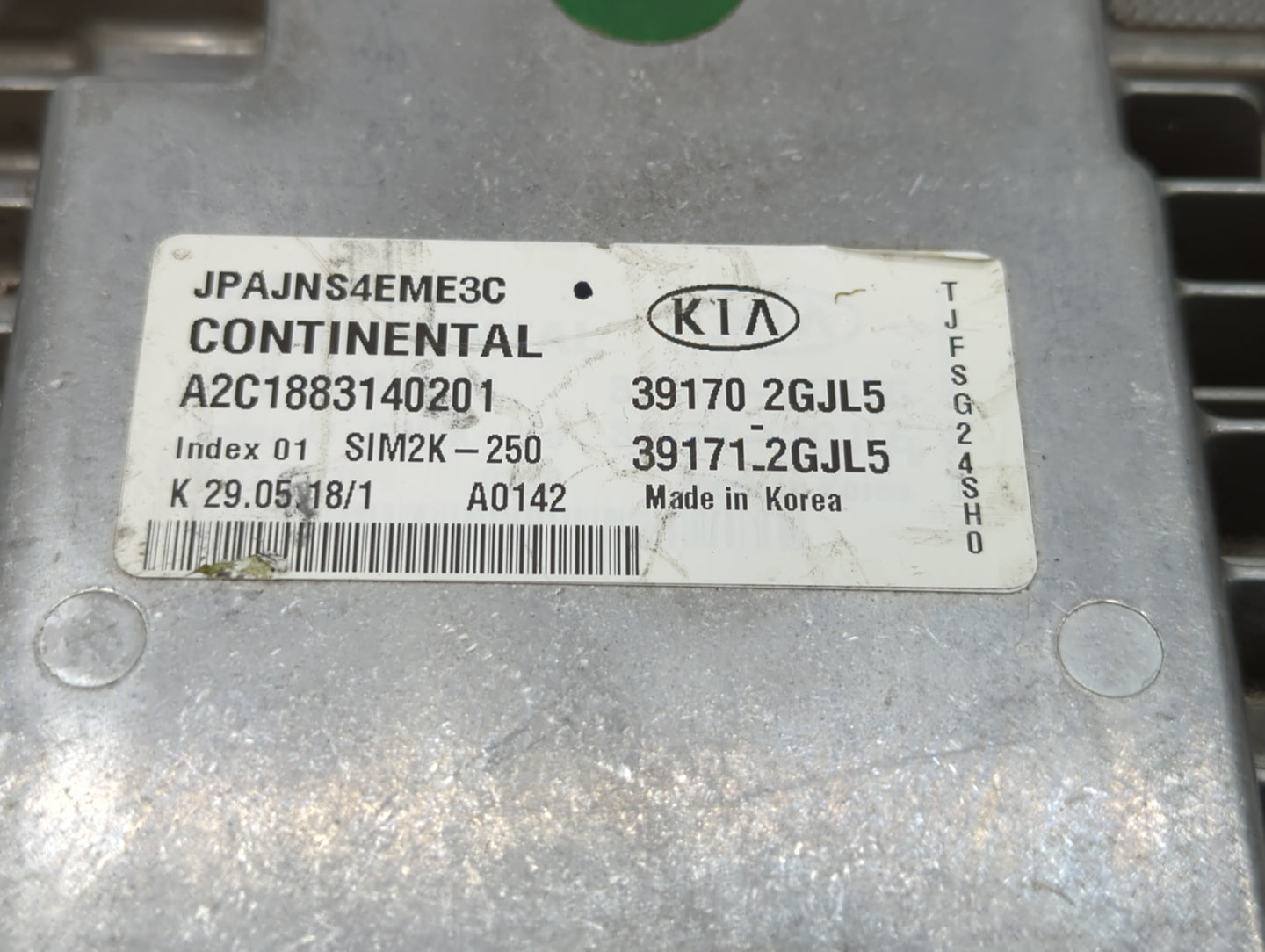 2019-2020 Kia Optima PCM Engine Control Computer ECU ECM PCU OEM P/N:39170-2GJL5 39171-2GJL5 Fits Fits 2019 2020 OEM Used Au