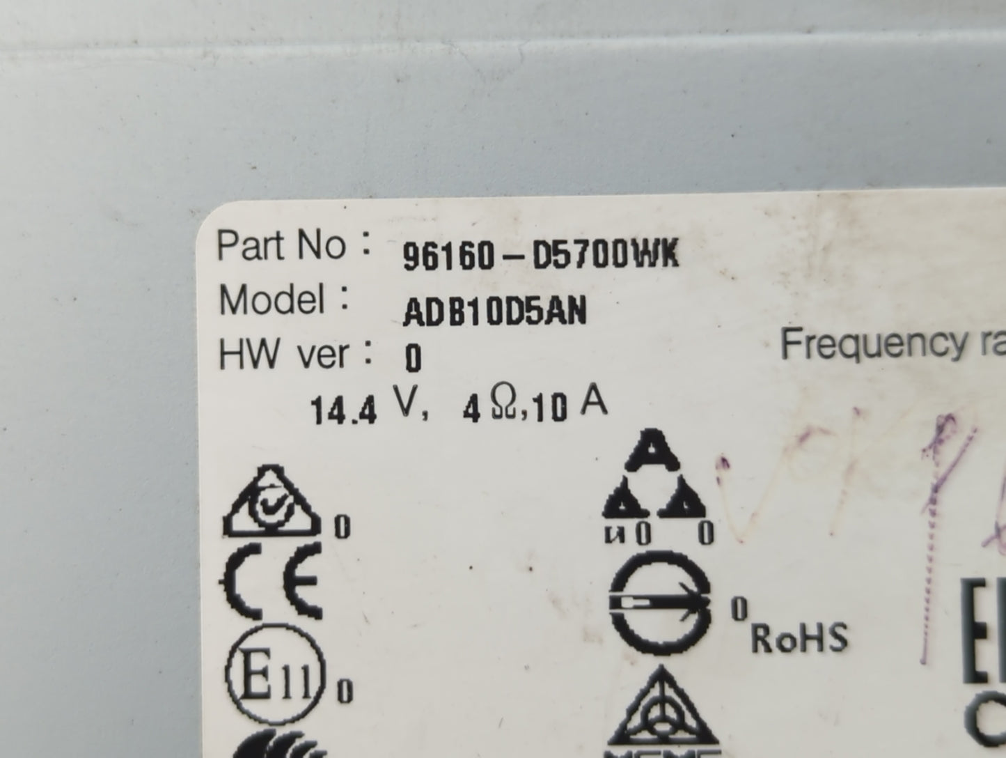 2019-2020 Kia Optima Radio AM FM Cd Player Receiver Replacement P/N:96160-D5700WK Fits Fits 2019 2020 OEM Used Auto Parts - 