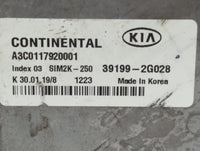 2019-2020 Kia Optima PCM Engine Control Computer ECU ECM PCU OEM P/N:39199-2G028 Fits Fits 2019 2020 OEM Used Auto Parts - O