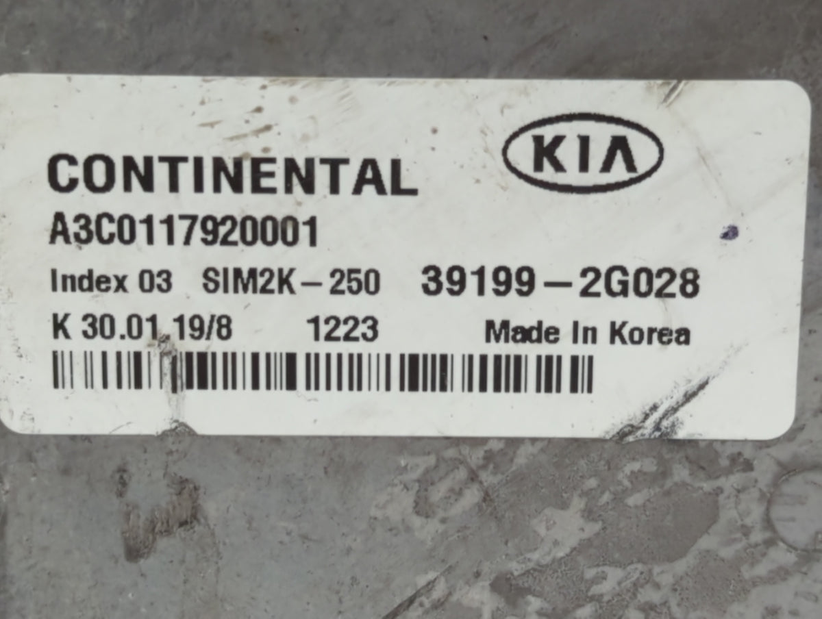 2019-2020 Kia Optima PCM Engine Control Computer ECU ECM PCU OEM P/N:39199-2G028 Fits 2019 2020 OEM Used Auto Parts - Oemuse