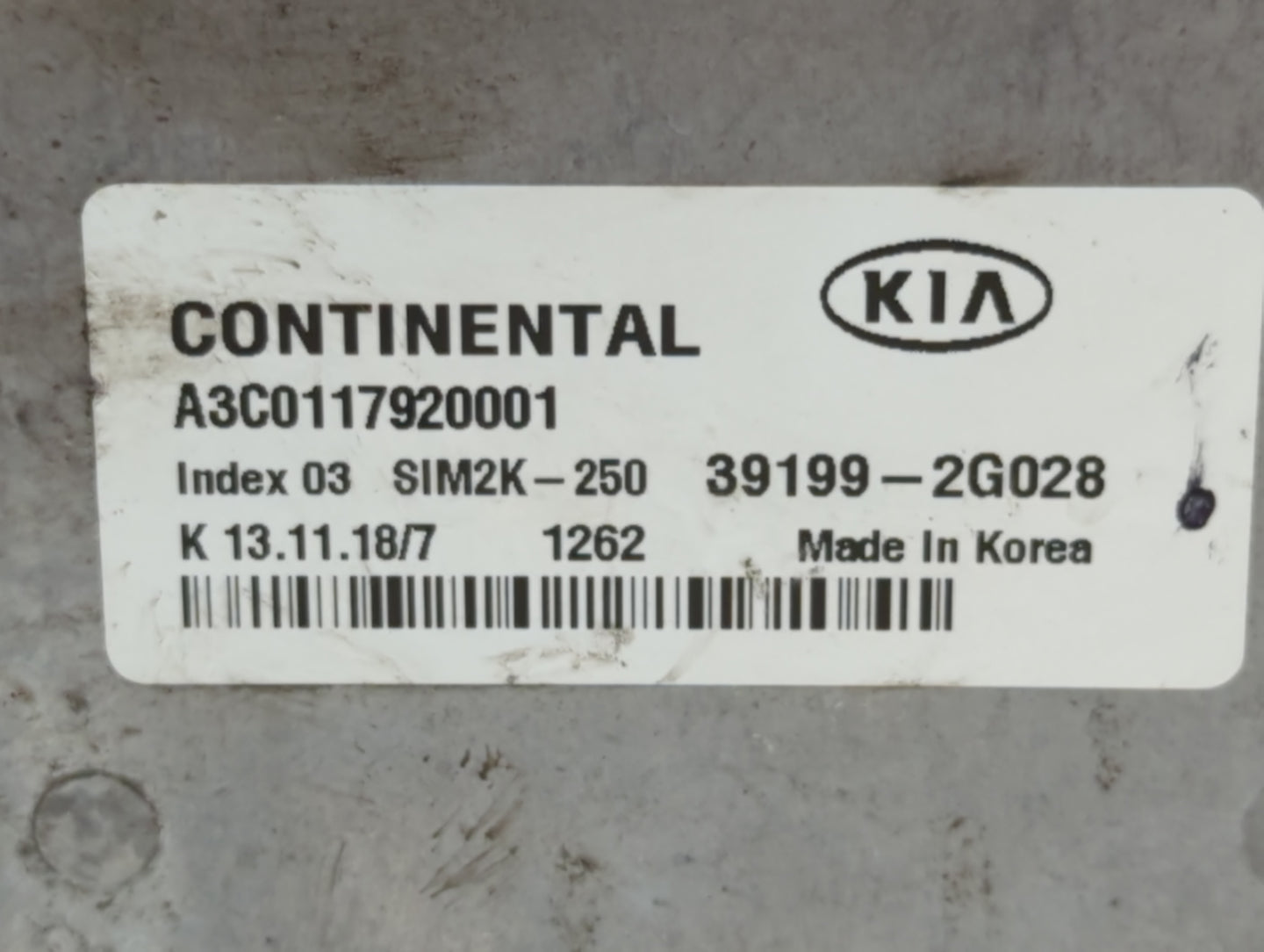 2019-2020 Kia Optima PCM Engine Control Computer ECU ECM PCU OEM P/N:39199-2G028 Fits Fits 2019 2020 OEM Used Auto Parts - O