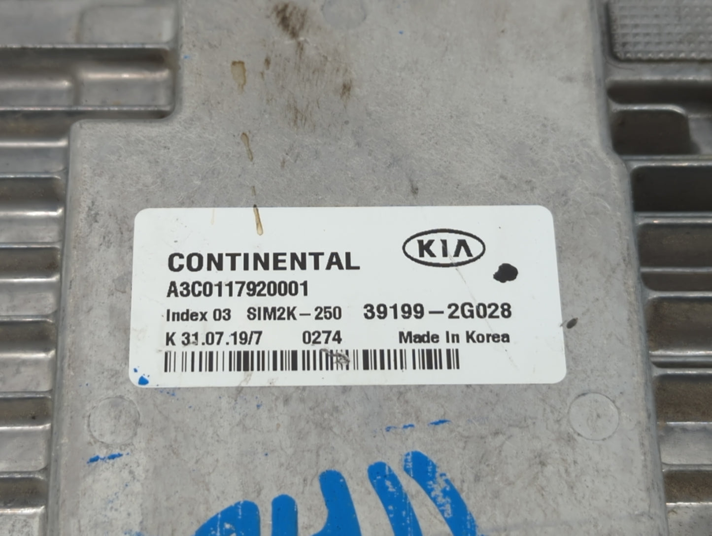 2019-2020 Kia Optima PCM Engine Control Computer ECU ECM PCU OEM P/N:39199-2G028 Fits Fits 2019 2020 OEM Used Auto Parts - O