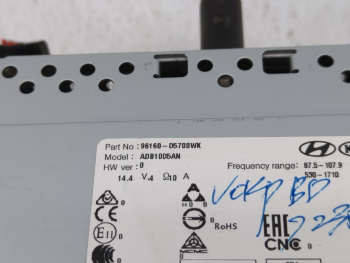 2019-2020 Kia Optima Radio AM FM Cd Player Receiver Replacement P/N:96160-D5700WK Fits Fits 2019 2020 OEM Used Auto Parts - 