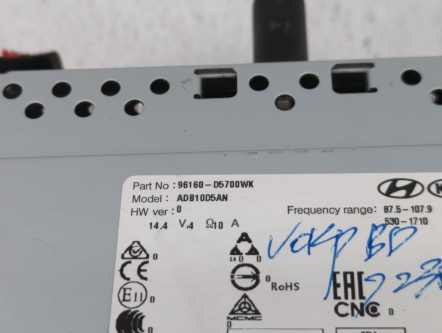2019-2020 Kia Optima Radio AM FM Cd Player Receiver Replacement P/N:96160-D5700WK Fits Fits 2019 2020 OEM Used Auto Parts - 