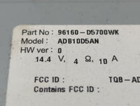 2019-2020 Kia Optima Radio AM FM Cd Player Receiver Replacement P/N:ADB10D5AN 96160D5700WK Fits Fits 2019 2020 OEM Used Auto