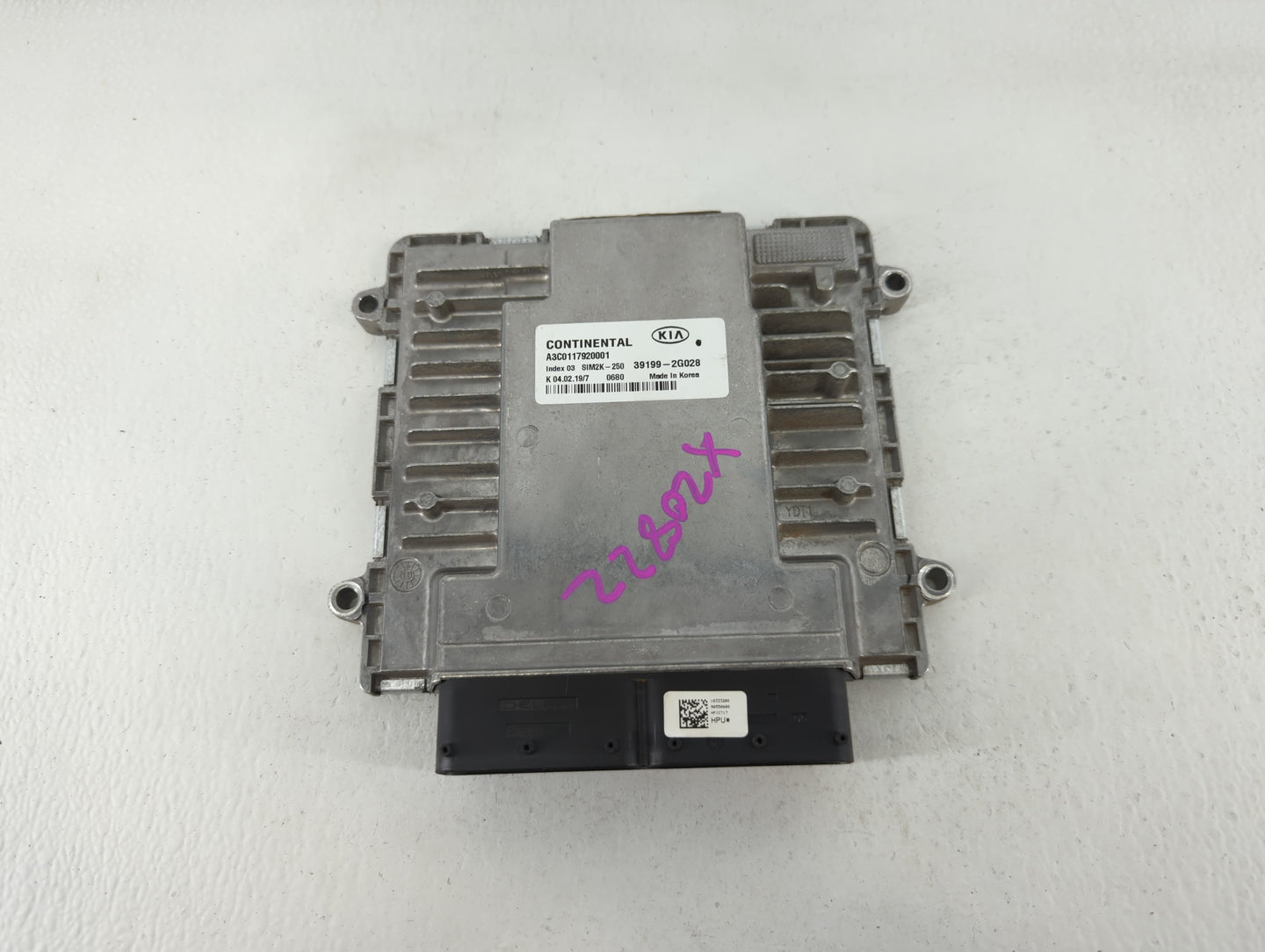 2019-2020 Kia Optima PCM Engine Control Computer ECU ECM PCU OEM P/N:39199-2G028 Fits Fits 2019 2020 OEM Used Auto Parts - O