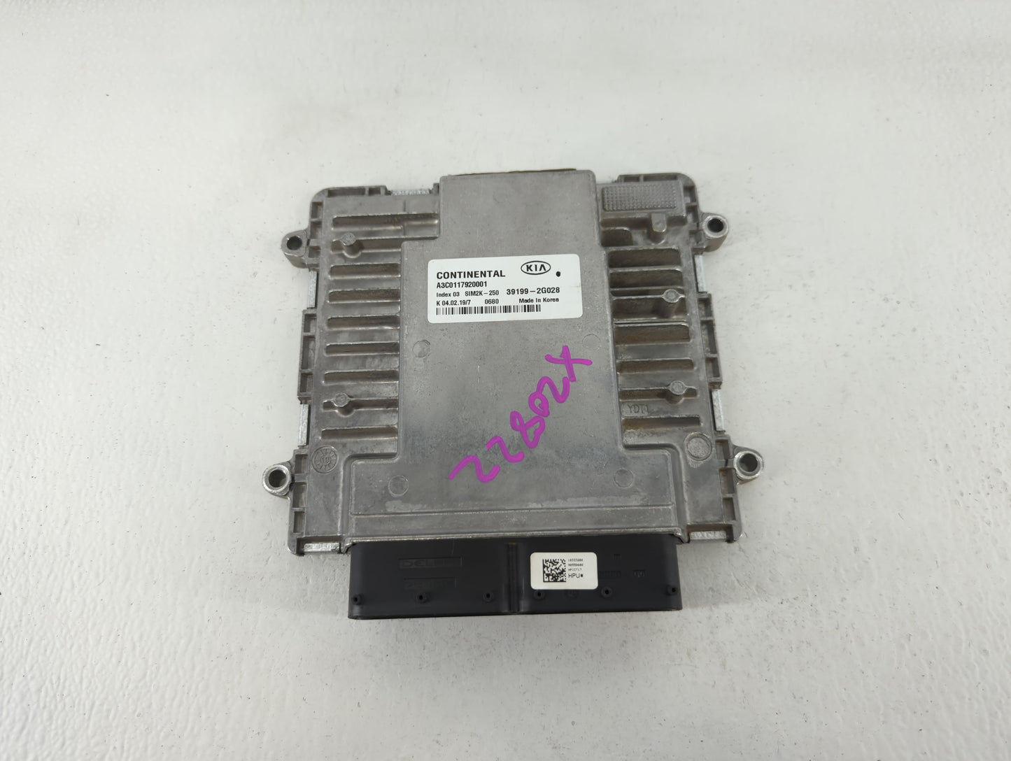 2019-2020 Kia Optima PCM Engine Control Computer ECU ECM PCU OEM P/N:39199-2G028 Fits Fits 2019 2020 OEM Used Auto Parts - O