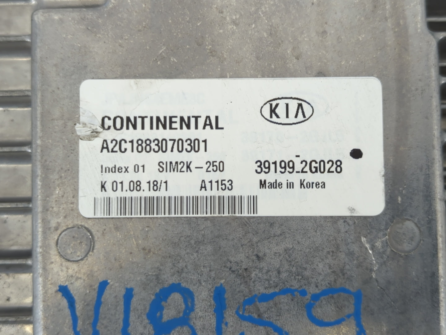2019-2020 Kia Optima PCM Engine Control Computer ECU ECM PCU OEM P/N:A2C1883070301 39199-2G028 Fits Fits 2019 2020 OEM Used 