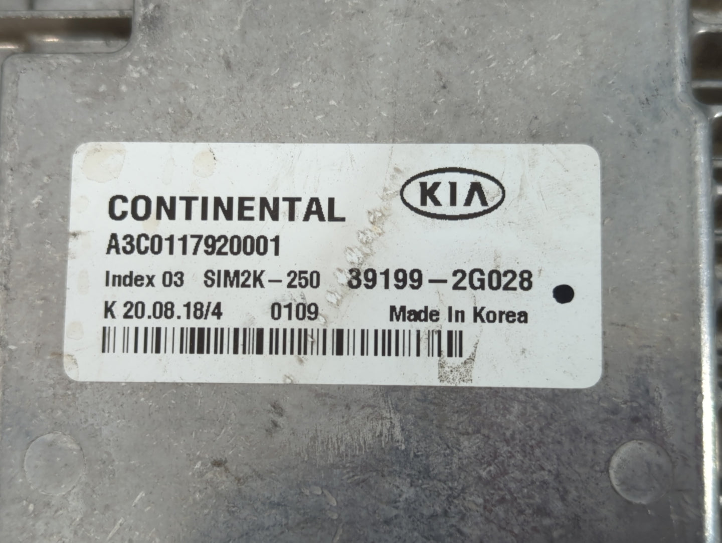 2019-2020 Kia Optima PCM Engine Control Computer ECU ECM PCU OEM P/N:39199-2G028 Fits Fits 2019 2020 OEM Used Auto Parts - O