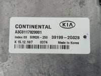 2019-2020 Kia Optima PCM Engine Control Computer ECU ECM PCU OEM P/N:39199-2G028 Fits Fits 2019 2020 OEM Used Auto Parts - O