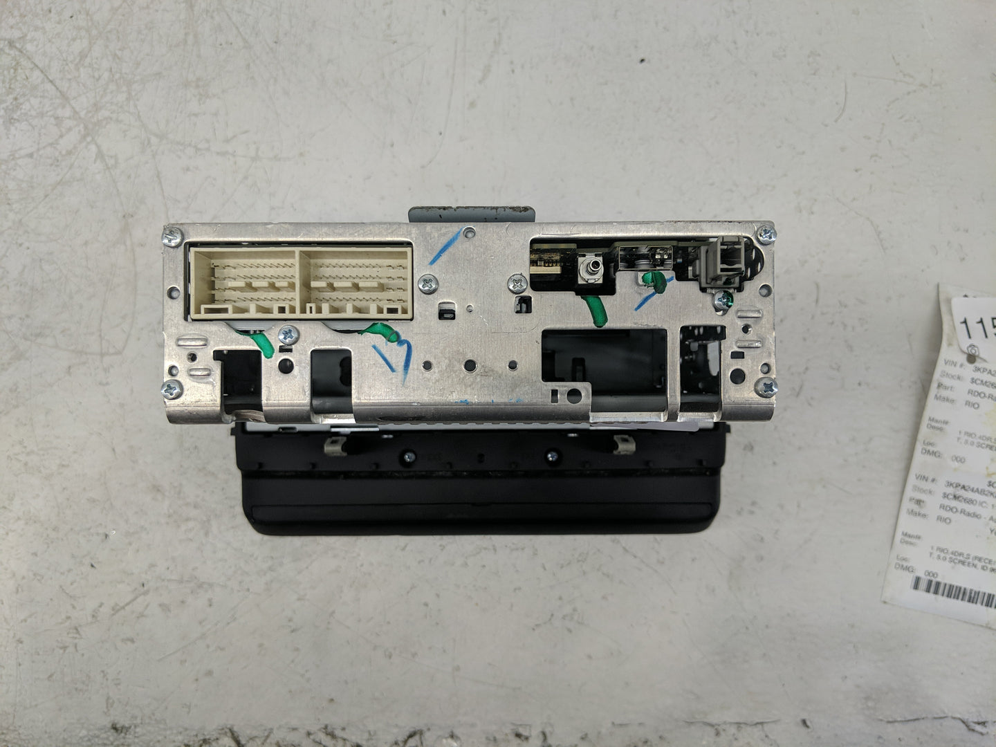 2018-2019 Kia Rio Radio AM FM Cd Player Receiver Replacement P/N:96160H9700FHV Fits Fits 2018 2019 OEM Used Auto Parts - Oem