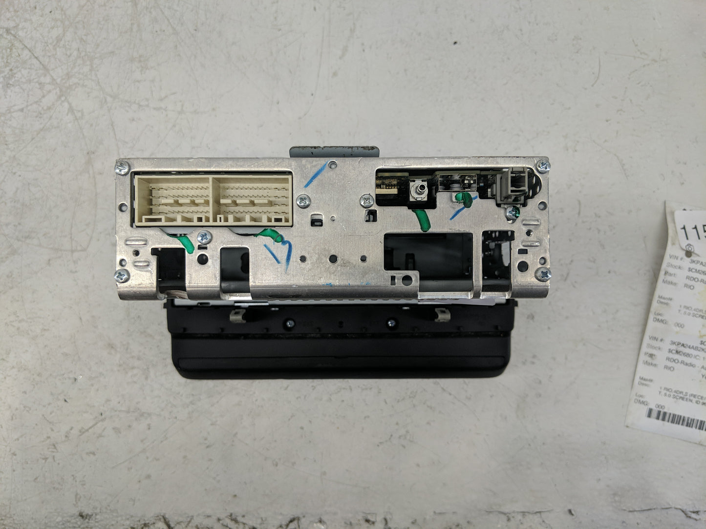 2018-2019 Kia Rio Radio AM FM Cd Player Receiver Replacement P/N:96160H9700FHV Fits Fits 2018 2019 OEM Used Auto Parts - Oem