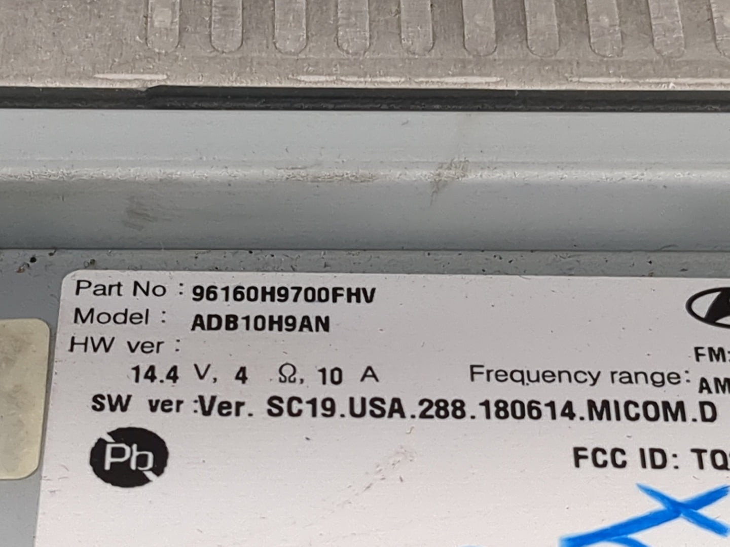 2019-2020 Kia Rio Radio AM FM Cd Player Receiver Replacement P/N:96160H9700FHV ADB10H9AN Fits Fits 2019 2020 OEM Used Auto P
