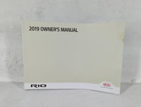 2019 Kia Rio Owners Manual Book Guide P/N:H9S5-EE95C OEM Used Auto Parts - Oemusedautoparts1.com
