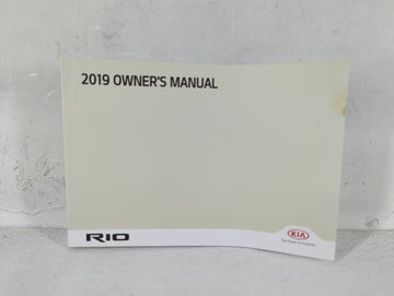 2019 Kia Rio Owners Manual Book Guide P/N:H9S5-EE95C OEM Used Auto Parts - Oemusedautoparts1.com