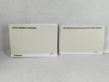 2019 Kia Rio Owners Manual Book Guide P/N:H9S5-EE95C OEM Used Auto Parts - Oemusedautoparts1.com