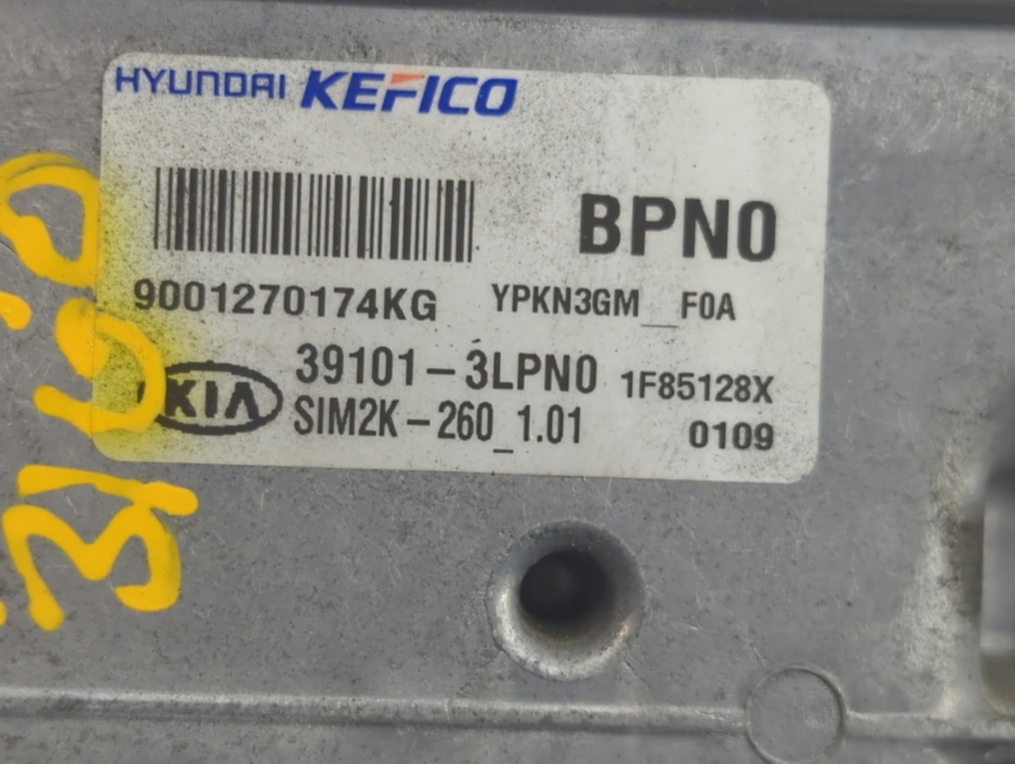 2019 Kia Sedona PCM Engine Control Computer ECU ECM PCU OEM P/N:39101-3LPN0 Fits OEM Used Auto Parts - Oemusedautoparts1.com