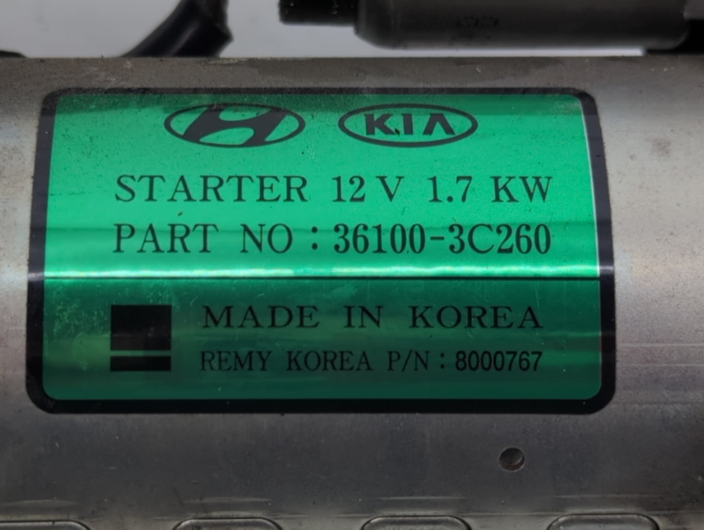 2016-2020 Kia Sedona Car Starter Motor Solenoid OEM P/N:36100-3C260 Fits Fits 2015 2016 2017 2018 2019 2020 OEM Used Auto Pa