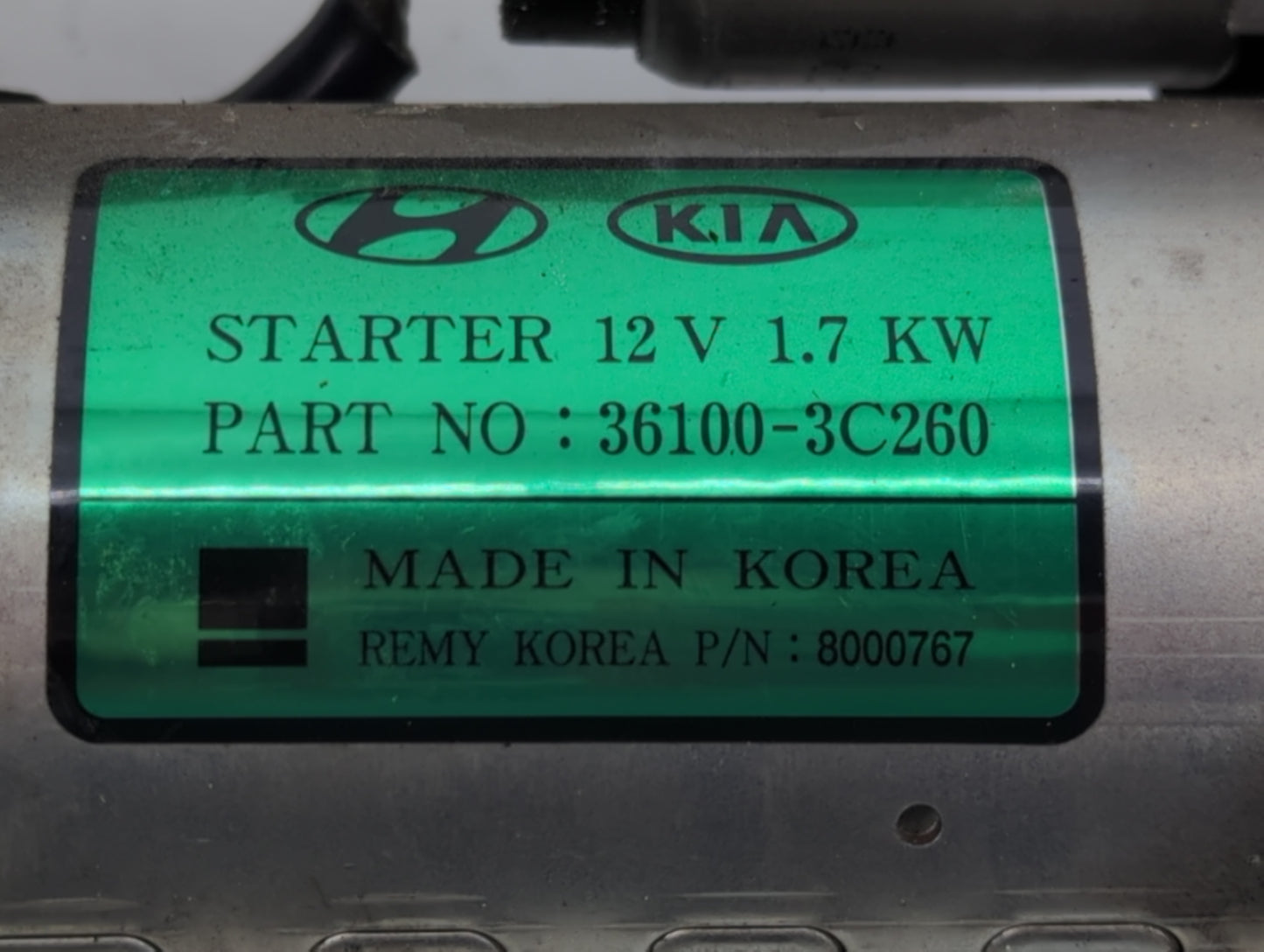 2016-2020 Kia Sedona Car Starter Motor Solenoid OEM P/N:36100-3C260 Fits Fits 2015 2016 2017 2018 2019 2020 OEM Used Auto Pa