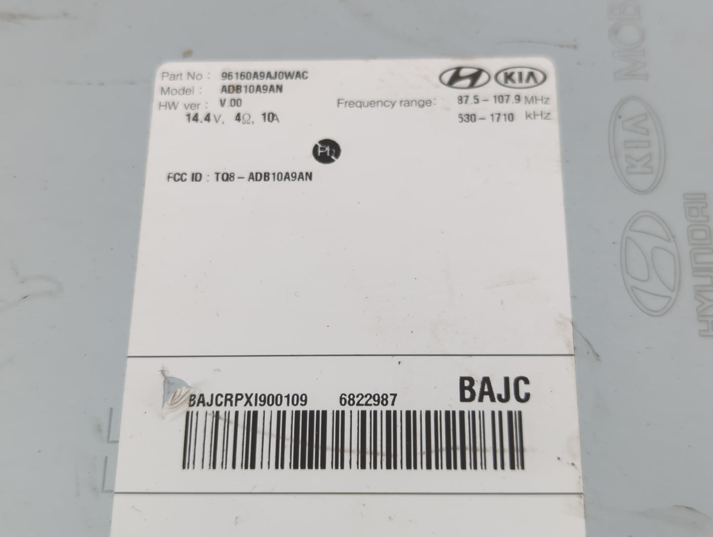 2019-2020 Kia Sedona Am Fm Cd Player Radio Receiver - Oemusedautoparts1.com