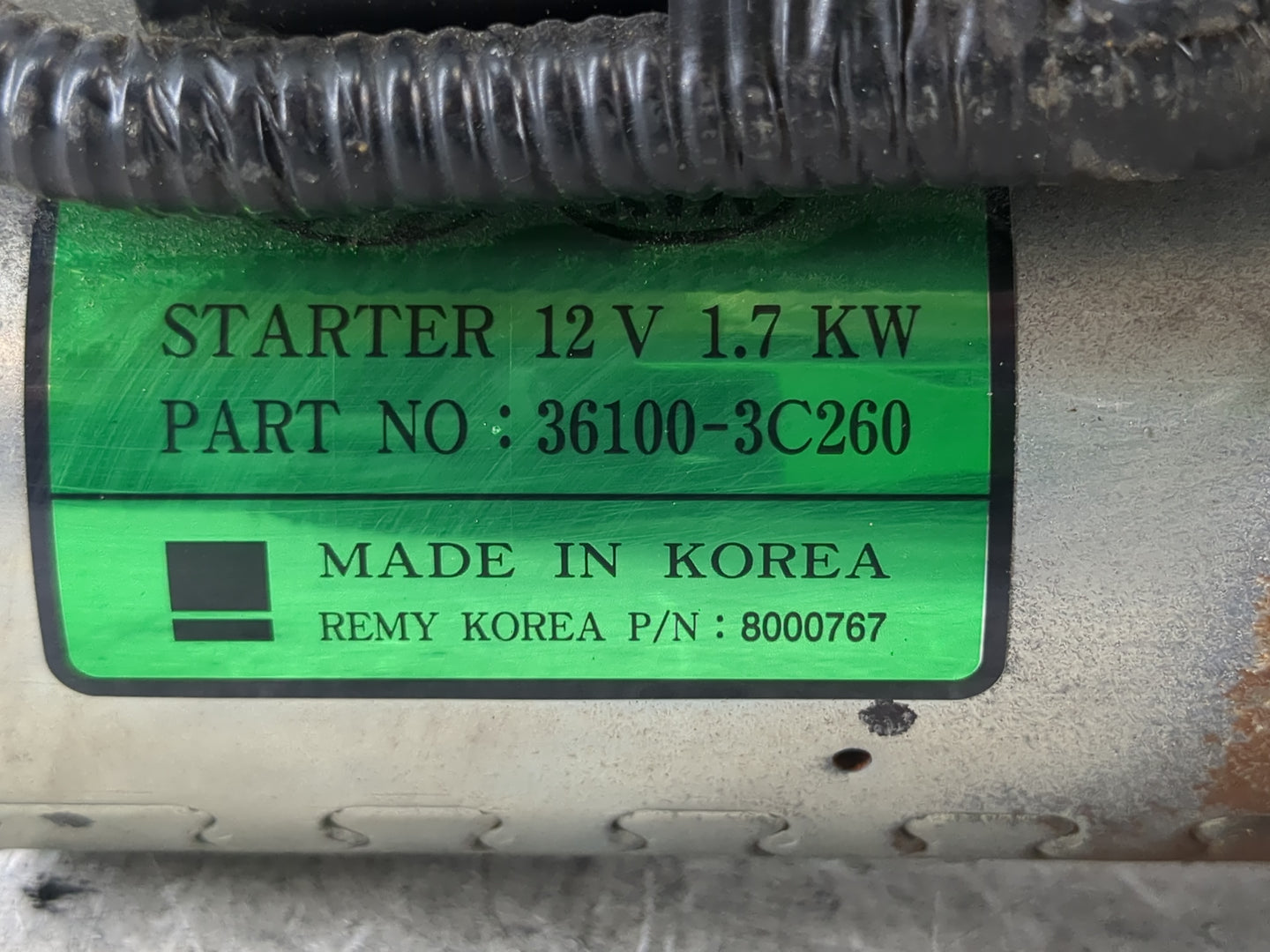 2016-2020 Kia Sorento Car Starter Motor Solenoid OEM P/N:36100-3C260 Fits Fits 2015 2016 2017 2018 2019 2020 OEM Used Auto P