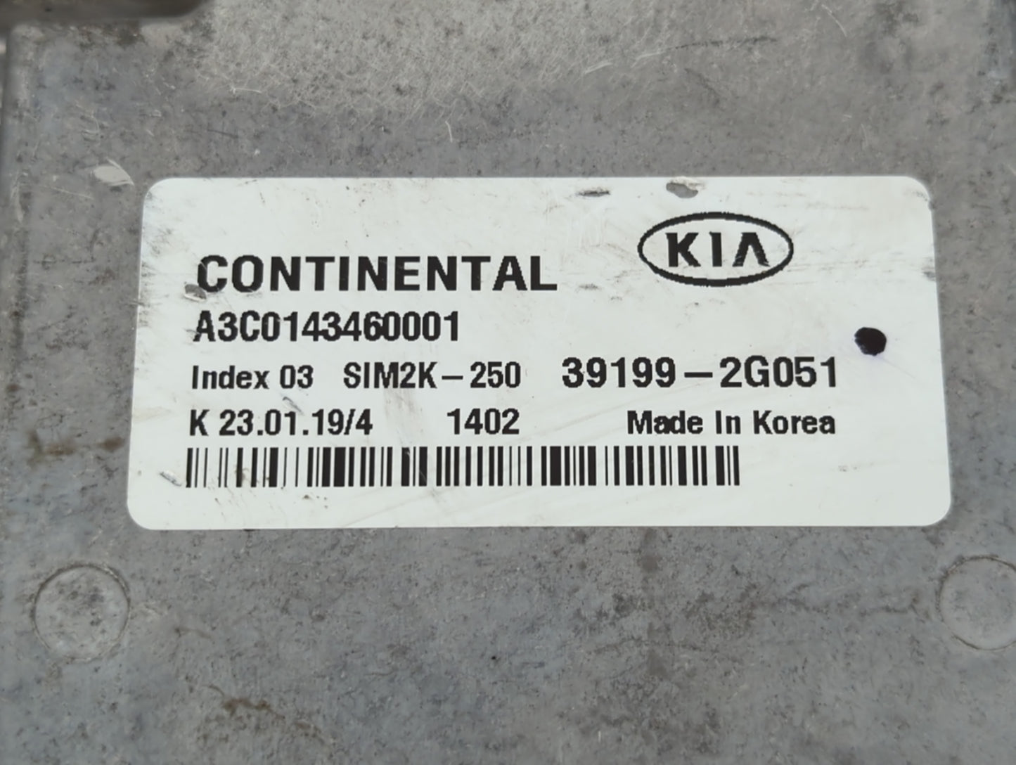 2019-2020 Kia Sorento PCM Engine Control Computer ECU ECM PCU OEM P/N:39199-2G051 Fits Fits 2019 2020 OEM Used Auto Parts - 