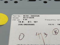 2019-2020 Kia Sorento Radio AM FM Cd Player Receiver Replacement P/N:96160-C6600WK Fits Fits 2019 2020 OEM Used Auto Parts -