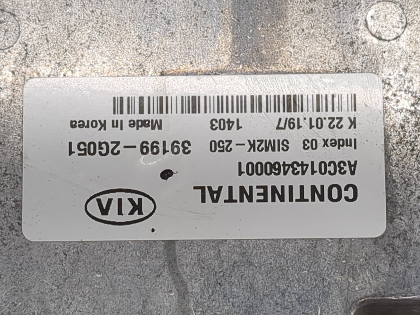 2019-2020 Kia Sorento PCM Engine Control Computer ECU ECM PCU OEM P/N:39199-2G051 A3C014346001, SIM2K-250 Fits Fits 2019 202