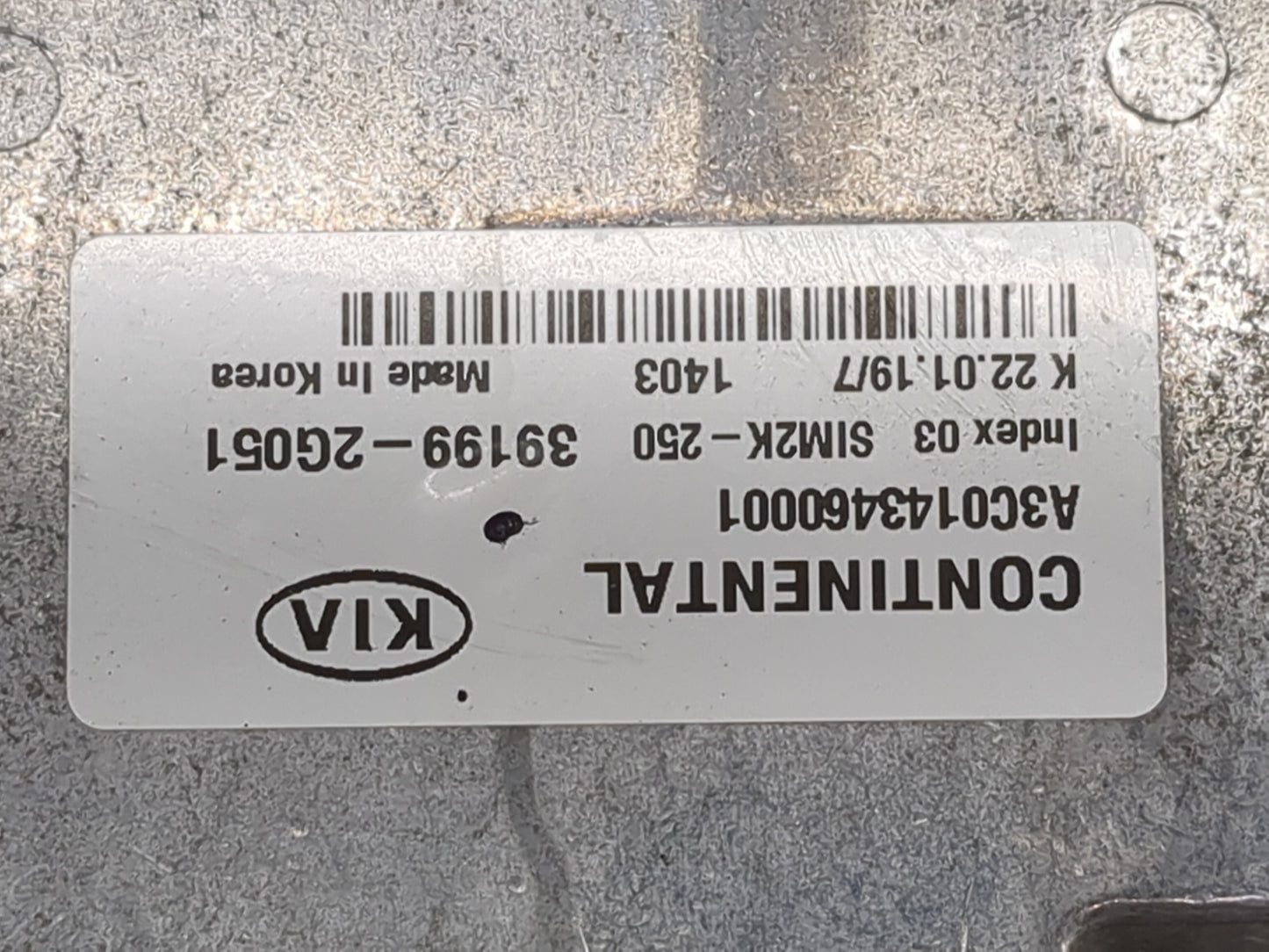 2019-2020 Kia Sorento PCM Engine Control Computer ECU ECM PCU OEM P/N:39199-2G051 A3C014346001, SIM2K-250 Fits Fits 2019 202