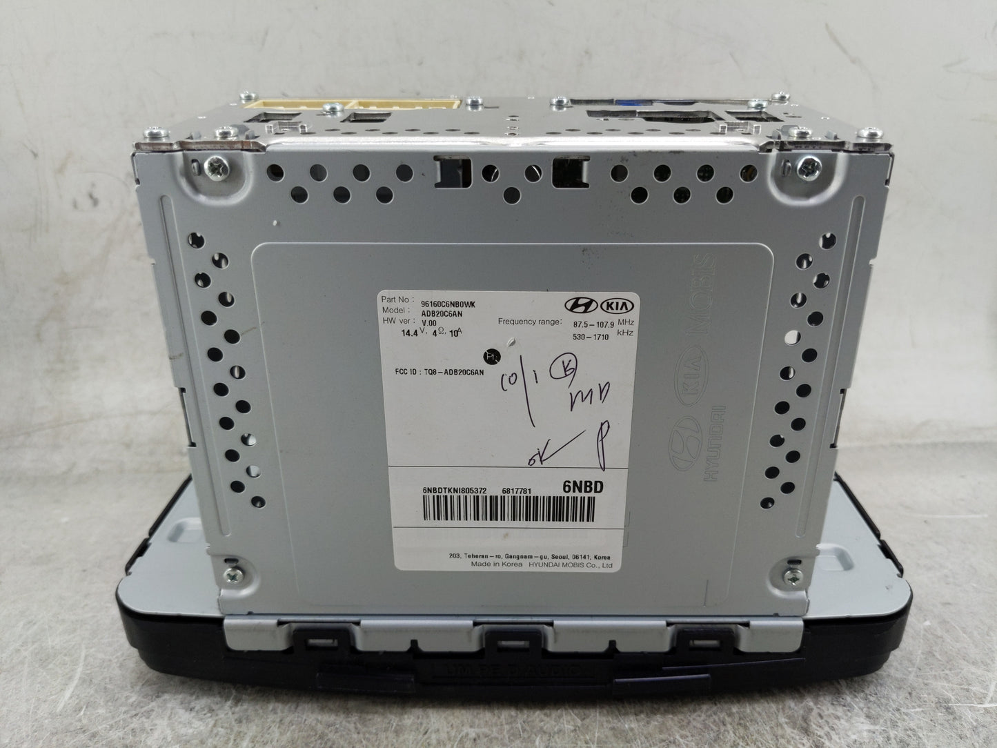 2019-2020 Kia Sorento Radio AM FM Cd Player Receiver Replacement P/N:96160C6NB0WK AD820C6AN, TQ8-ADB20C6AN Fits Fits 2019 20