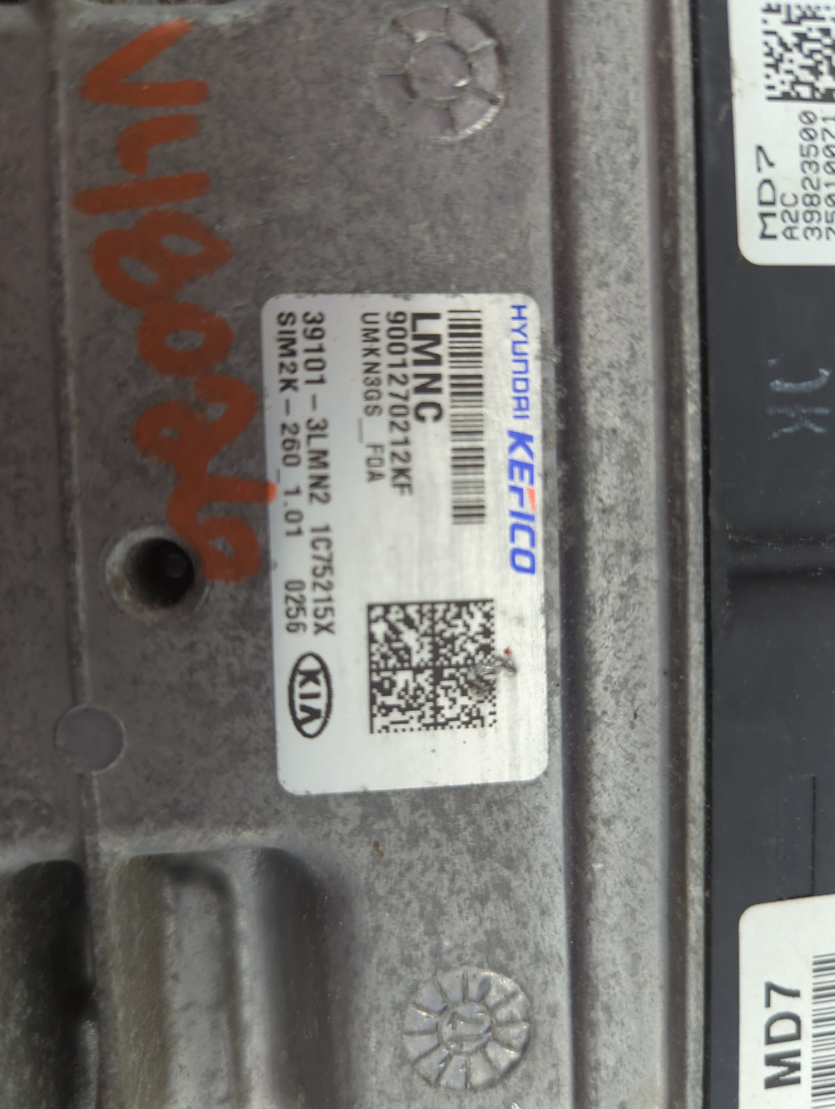 2019-2020 Kia Sorento PCM Engine Control Computer ECU ECM PCU OEM P/N:39101-3LMNC 9001270212KF, SIM2K-260 Fits Fits 2019 202