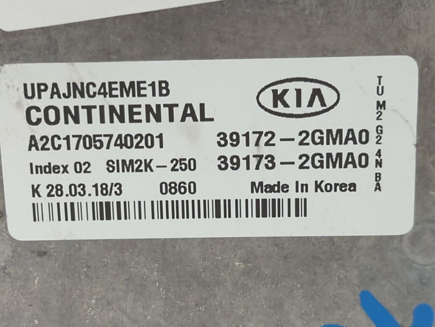 2019-2020 Kia Sorento PCM Engine Control Computer ECU ECM PCU OEM P/N:39173-2GMA0 39172-2GMA0, 39199-2G051 Fits Fits 2019 20