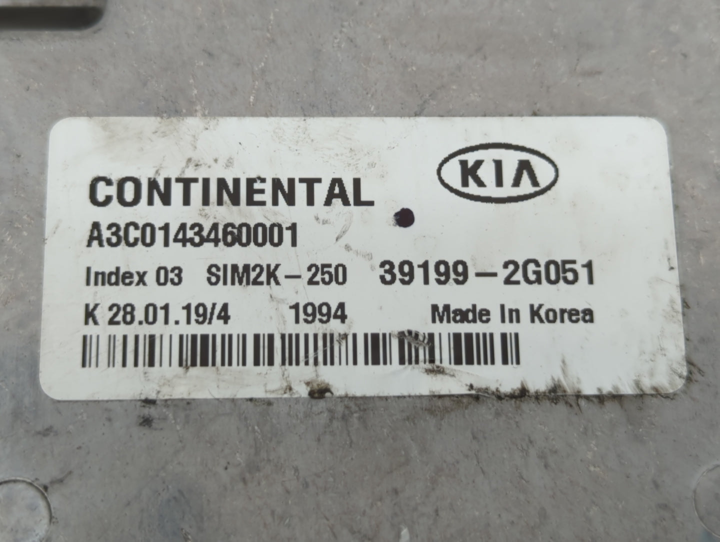 2019-2020 Kia Sorento PCM Engine Control Computer ECU ECM PCU OEM P/N:39199-2G051 Fits Fits 2019 2020 OEM Used Auto Parts - 