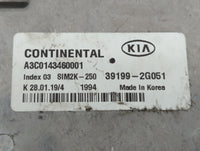 2019-2020 Kia Sorento PCM Engine Control Computer ECU ECM PCU OEM P/N:39199-2G051 Fits Fits 2019 2020 OEM Used Auto Parts - 
