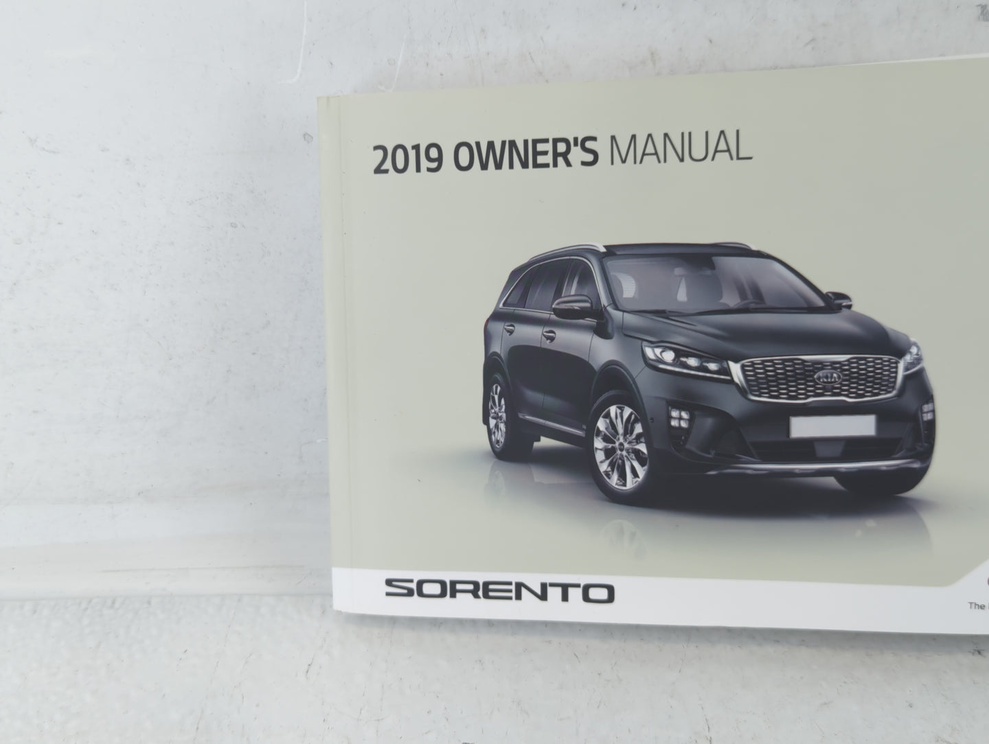 2019 Kia Sorento Owners Manual Book Guide P/N:KXG5-EU8NF OEM Used Auto Parts - Oemusedautoparts1.com