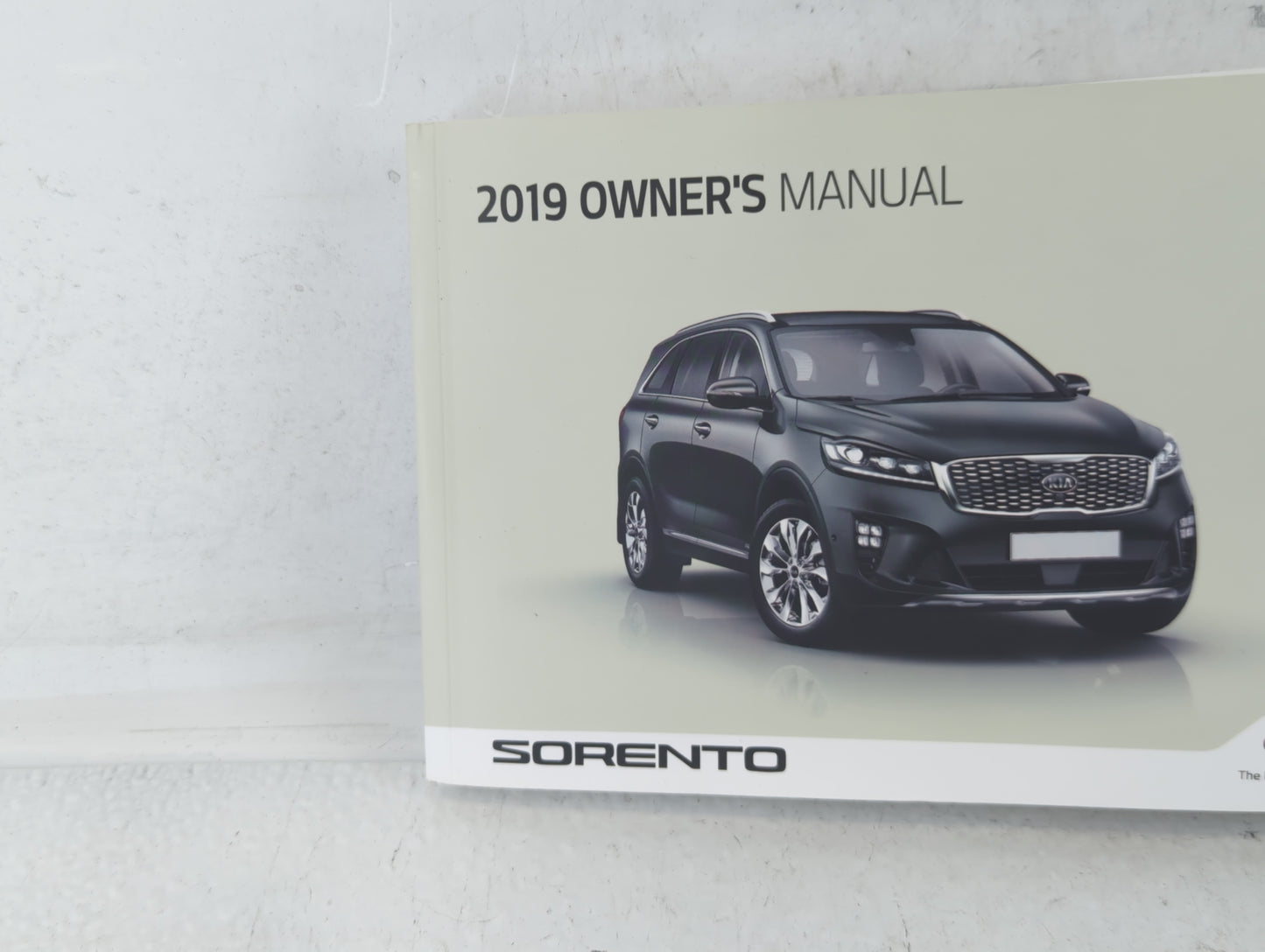 2019 Kia Sorento Owners Manual Book Guide P/N:KXG5-EU8NF OEM Used Auto Parts - Oemusedautoparts1.com