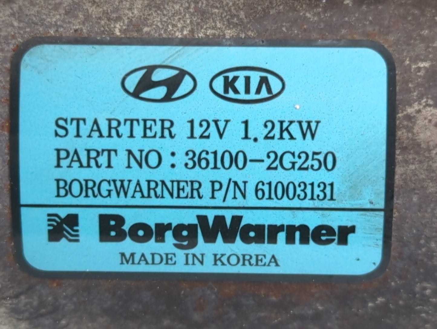 2016-2020 Kia Sorento Car Starter Motor Solenoid OEM P/N:61003131 36100-2G250 Fits Fits 2015 2016 2017 2018 2019 2020 OEM Us
