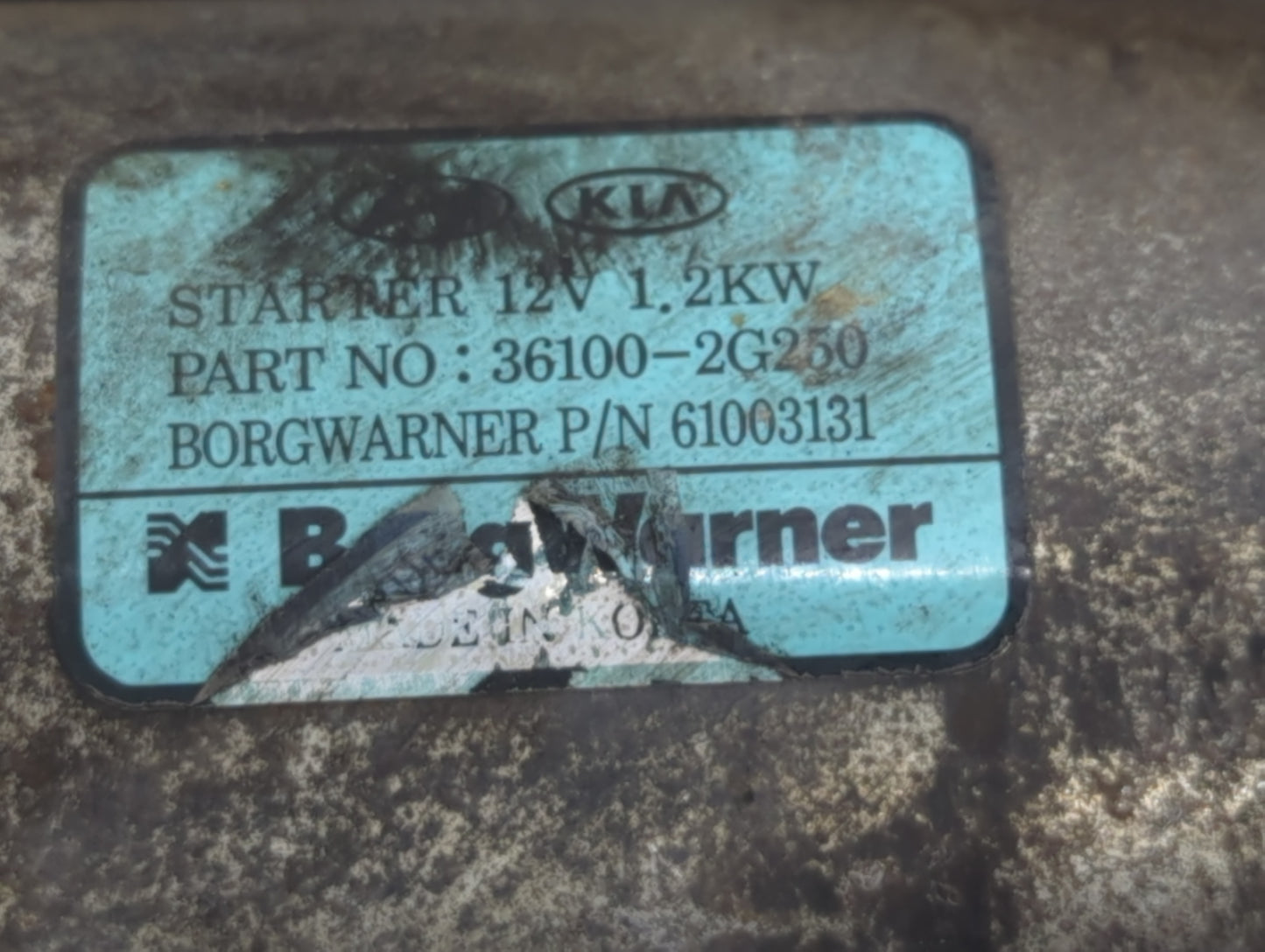 2016-2020 Kia Sorento Car Starter Motor Solenoid OEM P/N:36100-2G250 Fits Fits 2015 2016 2017 2018 2019 2020 OEM Used Auto P
