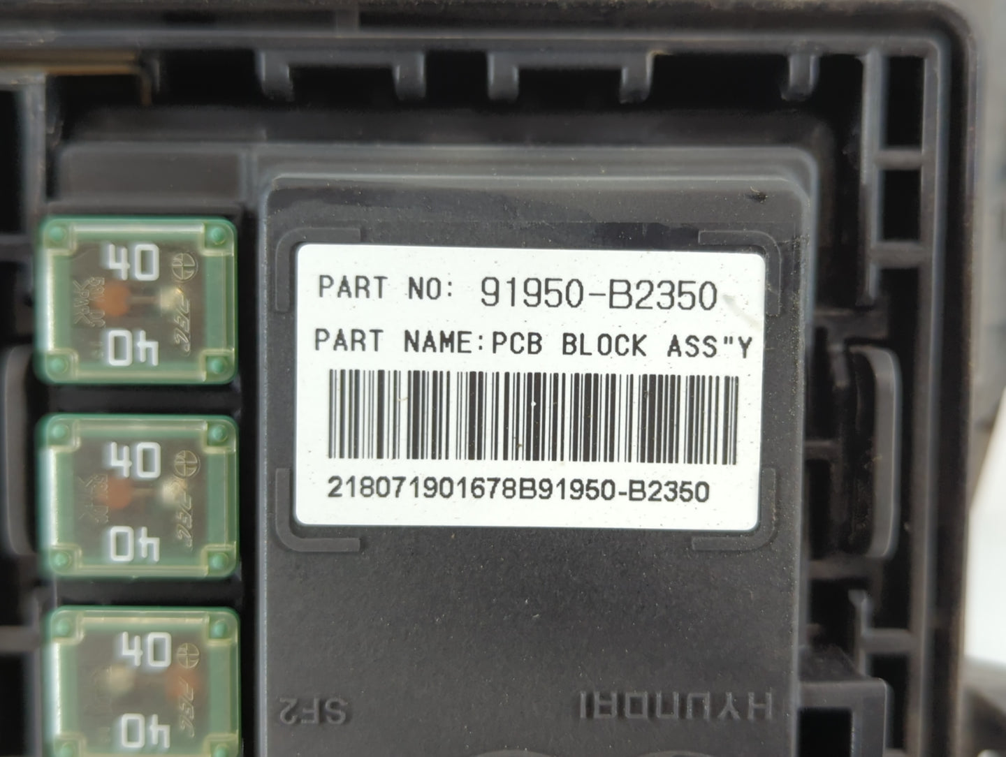 2017-2019 Kia Soul Fusebox Fuse Box Panel Relay Module P/N:91950-B2350 Fits Fits 2017 2018 2019 OEM Used Auto Parts - Oemuse