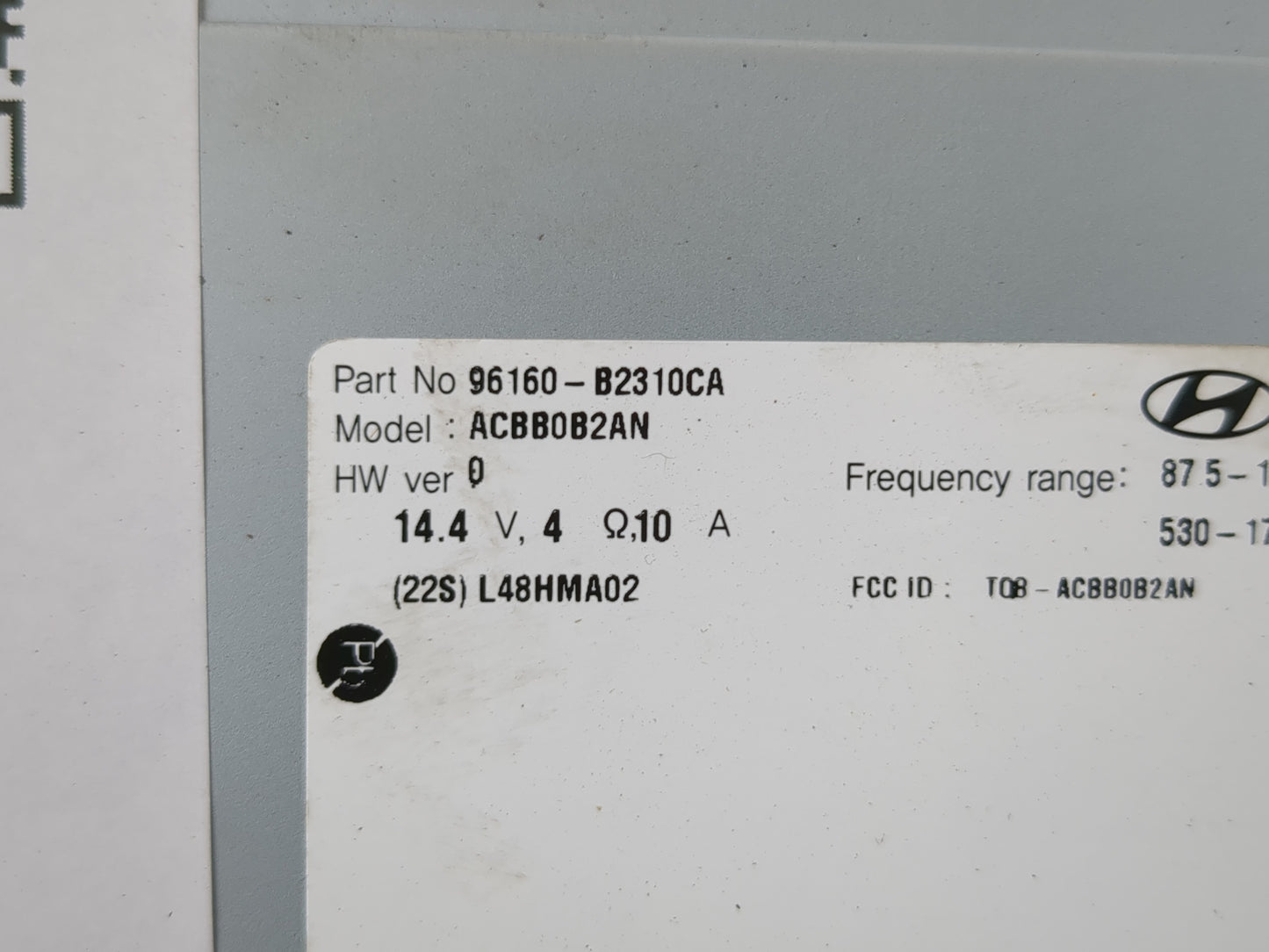 2017-2019 Kia Soul Radio AM FM Cd Player Receiver Replacement P/N:96160-B2310CA Fits Fits 2017 2018 2019 OEM Used Auto Parts
