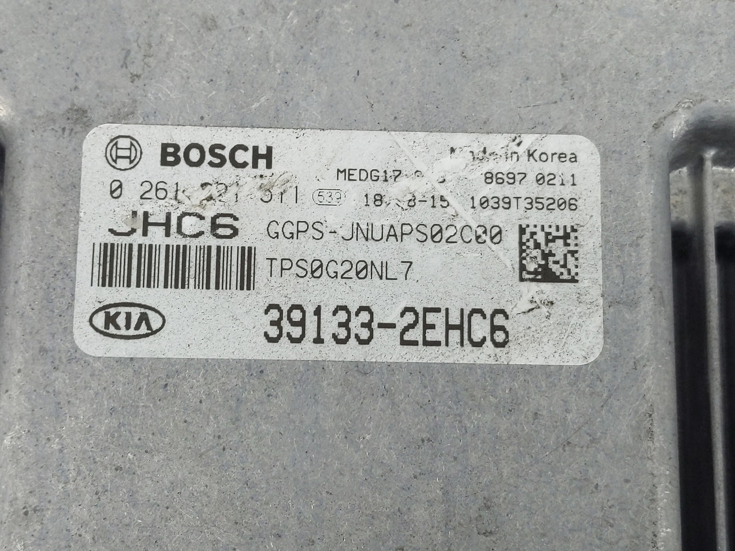 2019 Kia Soul PCM Engine Control Computer ECU ECM PCU OEM P/N:39133-2EHC6 Fits OEM Used Auto Parts - Oemusedautoparts1.com