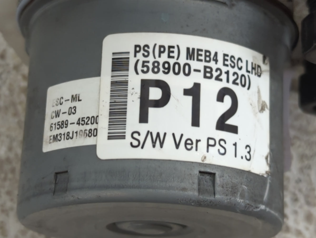 2017-2019 Kia Soul Anti-Lock Brake ABS Pump Module Actuator OEM P/N:58900-B2120 Fits Fits 2017 2018 2019 OEM Used Auto Parts