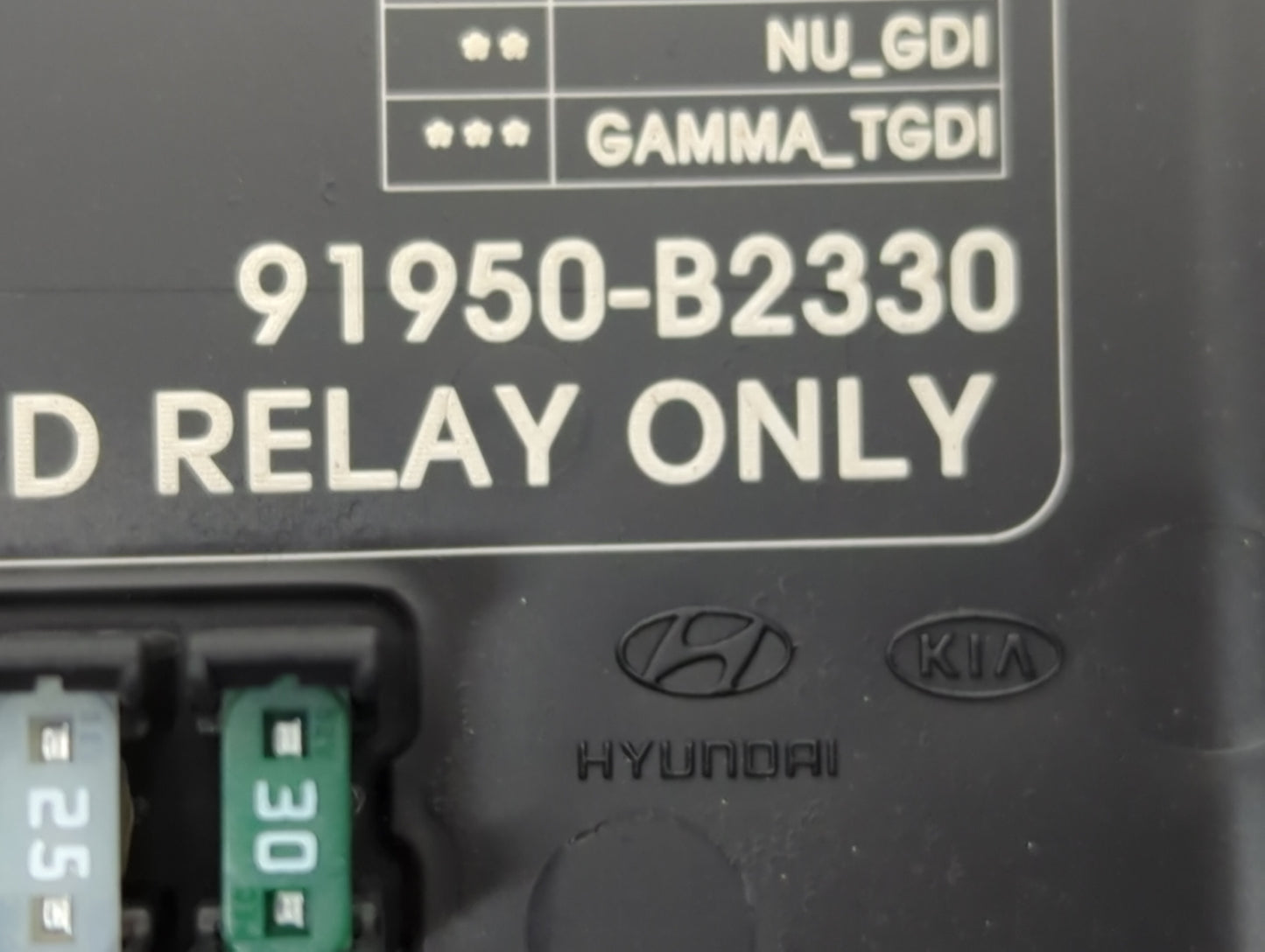 2017-2019 Kia Soul Fusebox Fuse Box Panel Relay Module P/N:91950-B2330 Fits Fits 2017 2018 2019 OEM Used Auto Parts - Oemuse