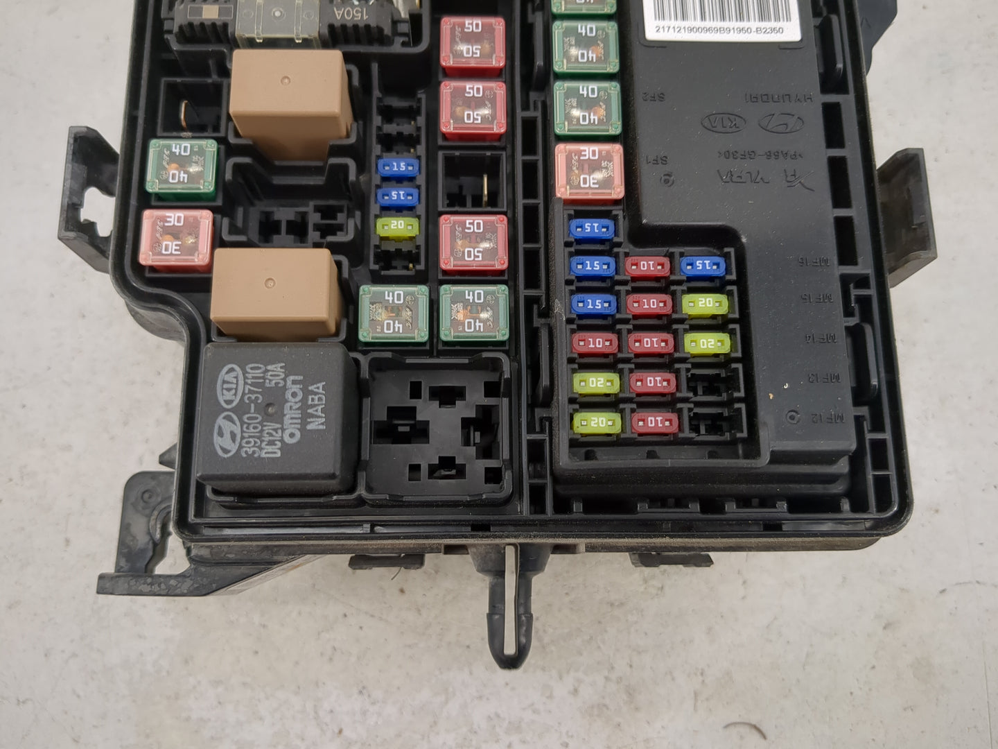 2017-2019 Kia Soul Fusebox Fuse Box Panel Relay Module P/N:91950-B2350 Fits Fits 2017 2018 2019 OEM Used Auto Parts - Oemuse