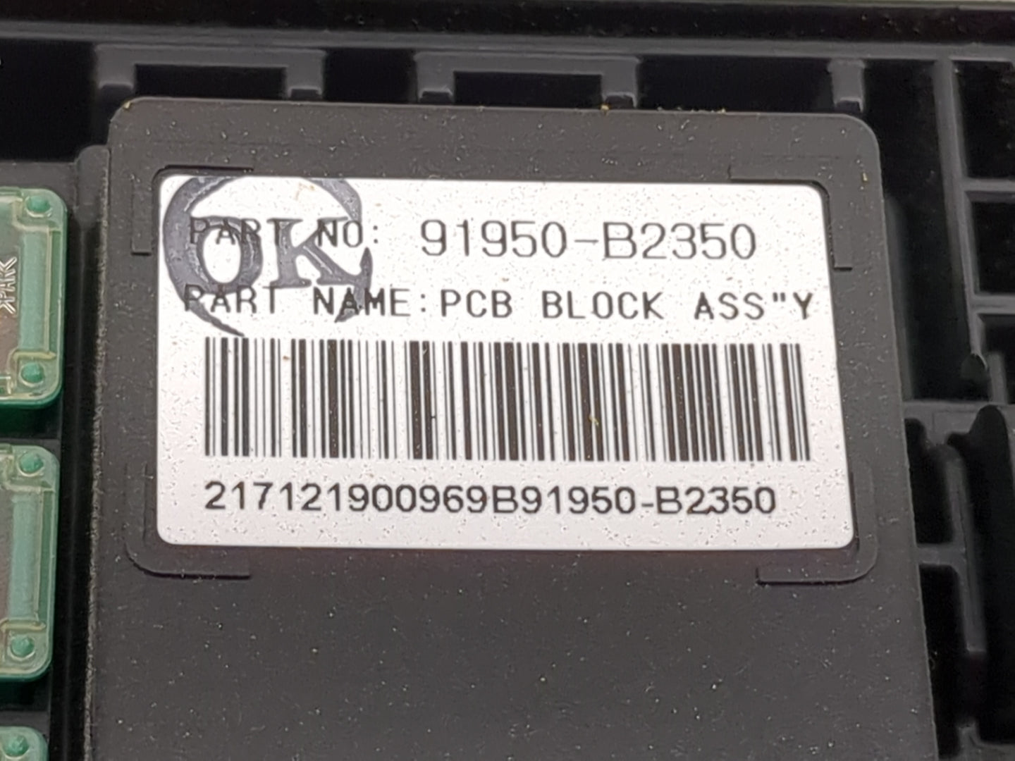 2017-2019 Kia Soul Fusebox Fuse Box Panel Relay Module P/N:91950-B2350 Fits Fits 2017 2018 2019 OEM Used Auto Parts - Oemuse