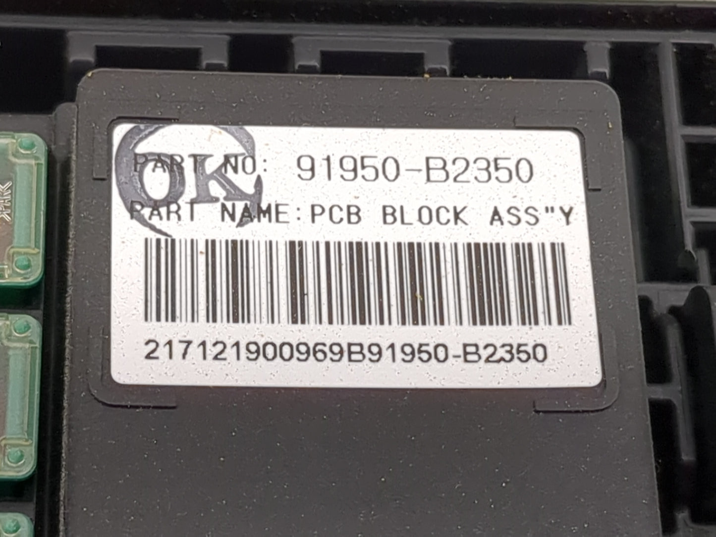 2017-2019 Kia Soul Fusebox Fuse Box Panel Relay Module P/N:91950-B2350 Fits Fits 2017 2018 2019 OEM Used Auto Parts - Oemuse