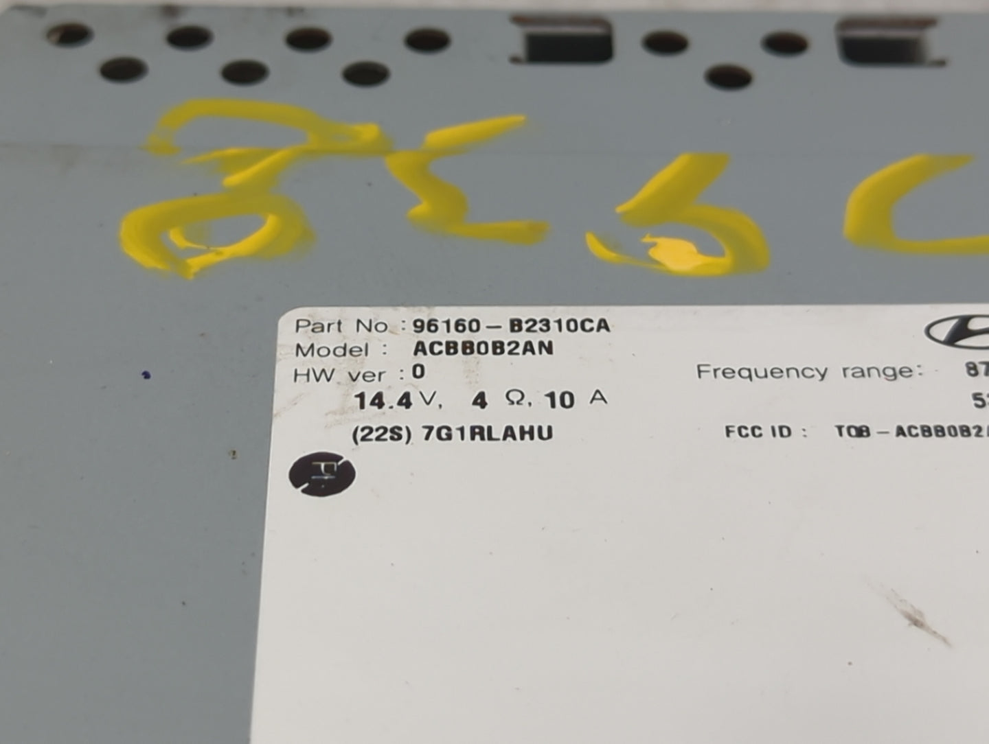 2017-2019 Kia Soul Radio AM FM Cd Player Receiver Replacement P/N:96160-B2310CA ACB0B2AN, TQB-ACB0B2AN Fits Fits 2017 2018 2