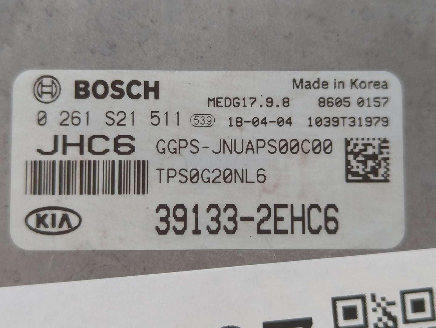 2019 Kia Soul PCM Engine Control Computer ECU ECM PCU OEM P/N:39133-2EHC7 39131-2EHC6 Fits OEM Used Auto Parts - Oemusedauto