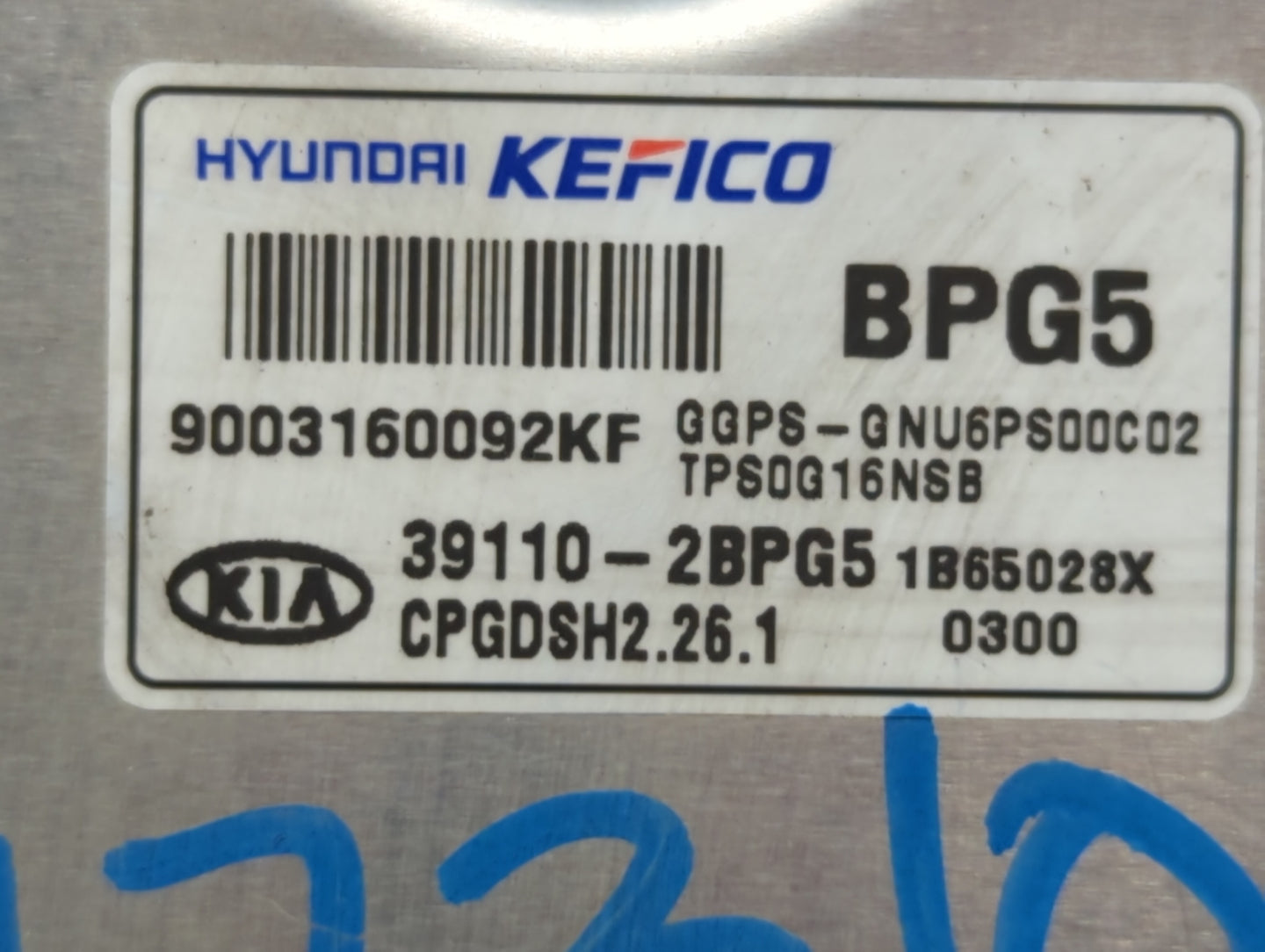 2017-2019 Kia Soul PCM Engine Control Computer ECU ECM PCU OEM P/N:39110-2BPG6 39110-2BPG7 Fits Fits 2017 2018 2019 OEM Used